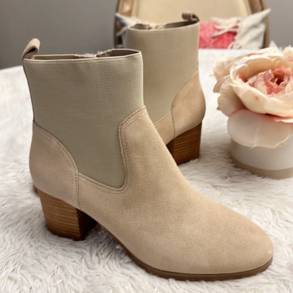 NEW Violet & Red Loaded Knit Cuff Tan ankle bootie women size 7.5 - Picture 3 of 6